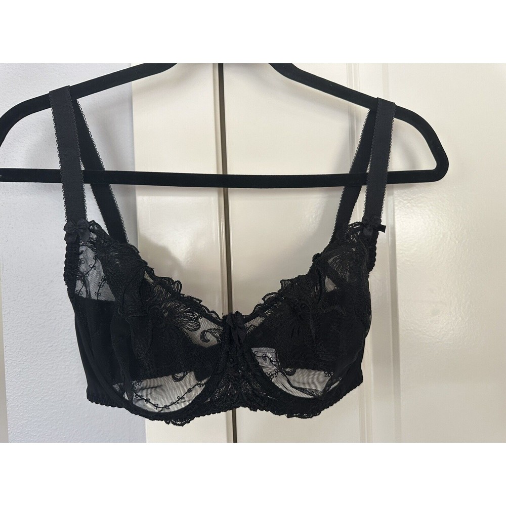 PariPari Lingerie Black Bra 70G Womens Ladies Lace Sexy Made in Poland 32E